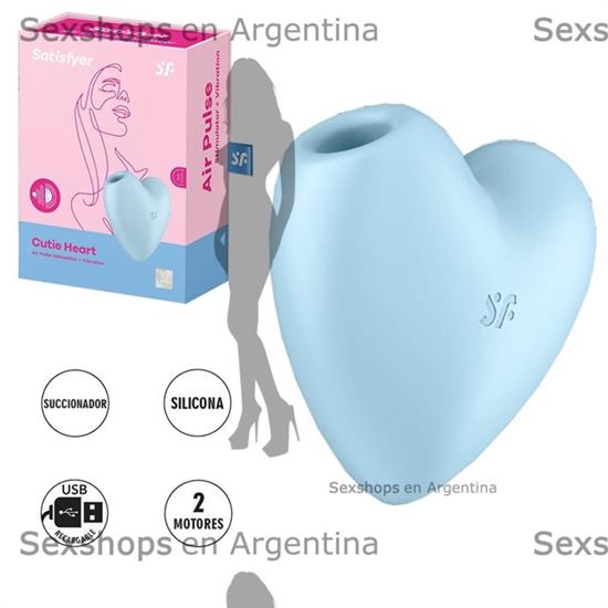 Cutie Heart Succionador en forma de corazon y carga USB